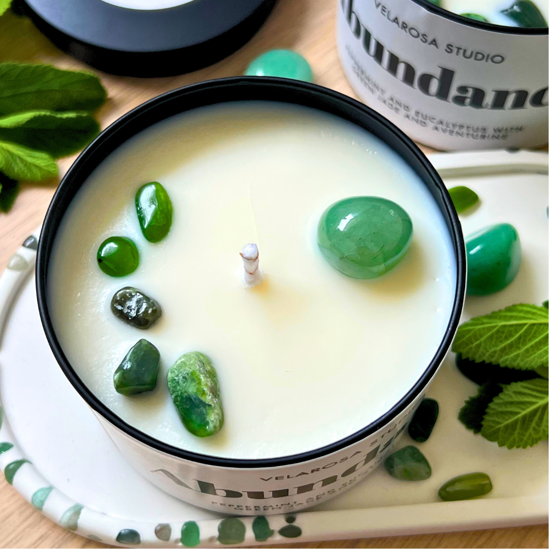 Abundance Aromatic Candle - Peppermint & Eucalyptus Scent