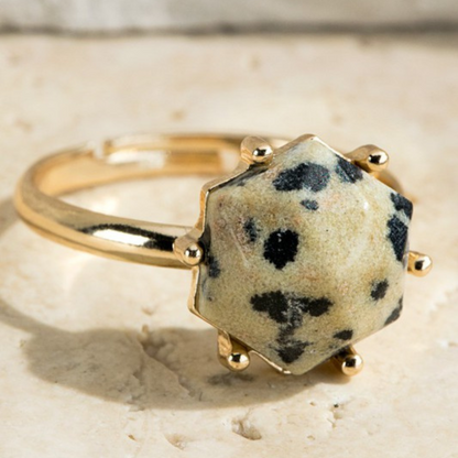 Natural Stone Adjustable Ring