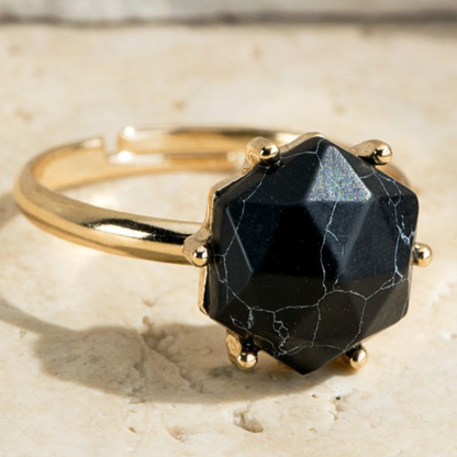 Natural Stone Adjustable Ring