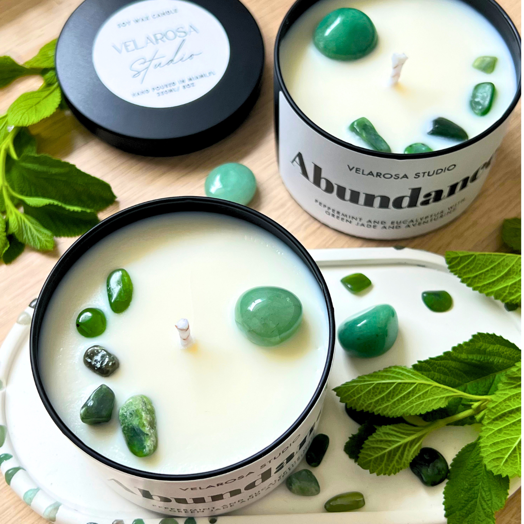 Abundance Aromatic Candle - Peppermint & Eucalyptus Scent