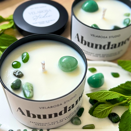 Abundance Aromatic Candle - Peppermint & Eucalyptus Scent