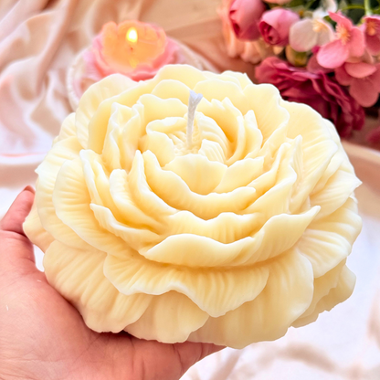 Large Peony Candle