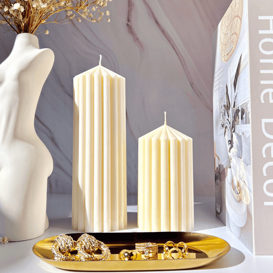 Pillar Ribbed Candles